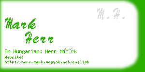 mark herr business card